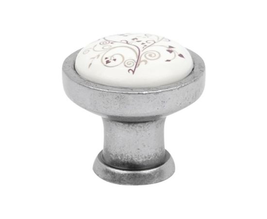 Ручка кнопка Virno Azure 103R античное серебро, Цвет: Античное серебро