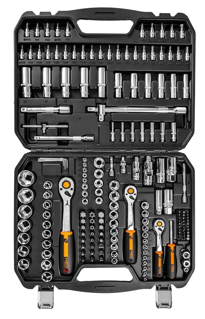 Набор инструмента Neo Tools, 182 ед., 1/2, 3/8, 1/4 49073 ✓ Owwa