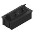 Встраиваемая розетка прямоугольная Черная (2 розетки, 2xUSB 2.1A 5V) Schuko, Rejs, Колір: Черный