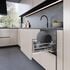Сушка для посуду 450 мм, Ellite 5703ЕY, висувна з дотягувачем, хром (з кріпленням фасаду), Inoxa, Колір: Хром, Ширина модуля, мм: 450