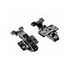 Петля GTV SilentoPro 3D Black для алюмінієвих рамок Напівнакладна Гідравлічна + оп. планка Н=0 clip-on, Вид петлі: Напівнакладна, Колір: Чорний