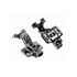 Петля GTV SilentoPro 3D Black для алюмінієвих рамок Вкладна Гідравлічна + оп. планка Н=0 clip-on, Вид петлі: Внутрішня, Колір: Чорний