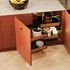 Магический угол MAXIMA PURO Corner SPACE 1100–1200 (фасад 550-600), универсальный, металл черный матовый/дуб, Сторона крепления: Универсальная, Наружный размер секции, мм: 1100–1200, Колір: Черный матовый/Дерево