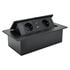 Вбудована розетка ELEKTRIMA KWADRO II, прямокутна, чорна (2 x Schuko + USB A + USB C), Rejs