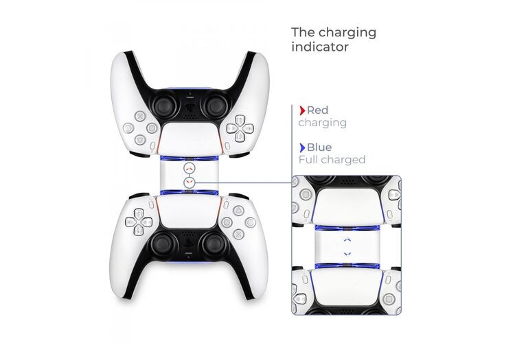 Заряджання для двох контролерів PS5 / Controller Charger PlayStation 5, изображение 4