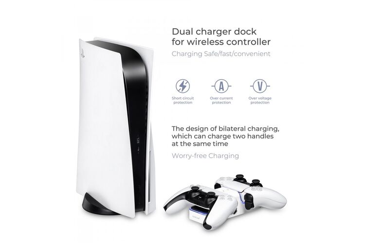 Заряджання для двох контролерів PS5 / Controller Charger PlayStation 5, изображение 3