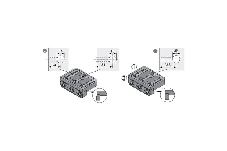 Кондуктор сверлильный BIue Jig для отверстий под дюбеля (9079402) Hettich, изображение 3