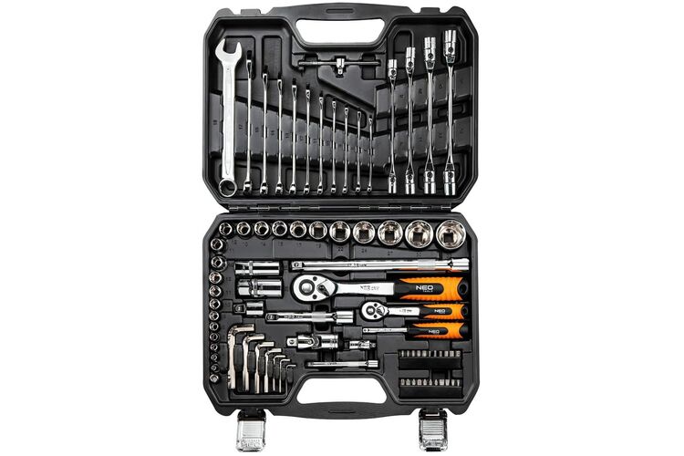 Neo Tools Набір інструменту 1/2", 1/4", CrV, 77 од., изображение 6