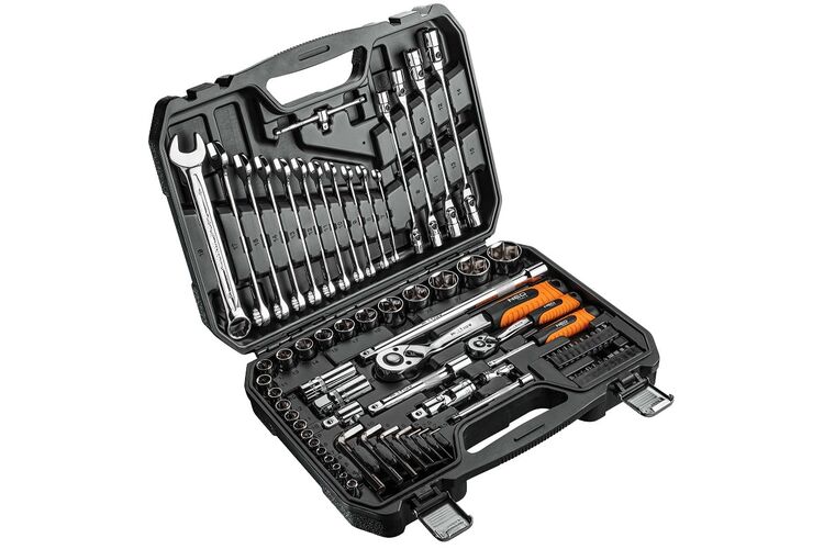 Neo Tools Набір інструменту 1/2", 1/4", CrV, 77 од., изображение 7