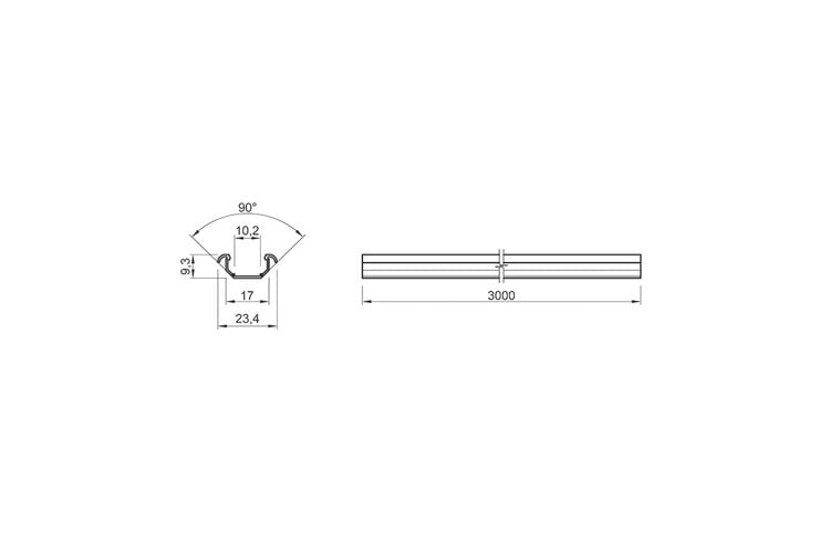 Профиль для LED-ленты, УГЛОВОЙ, L = 3м, алюминий, анодир. черный, Сторона крепления: Угловой, Цвет: Черный, Длина, мм: 3000, изображение 4
