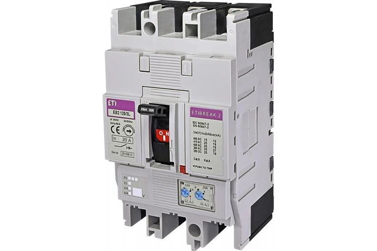 Авт. выключатель ETI EB2 125/3L 20A (25kA, (0.63-1)In/(6-12)In) 3P ...