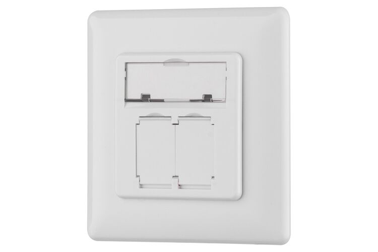 2E Лицевая панель, для 2х модулей Keystone, 80x80, с заземлением, изображение 8