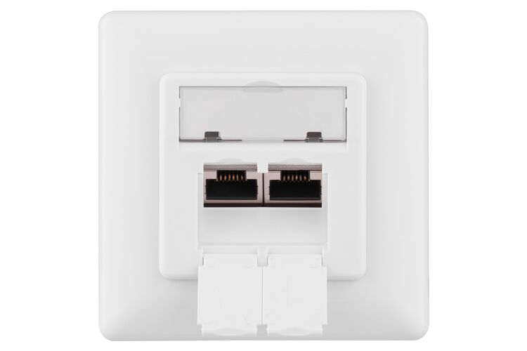 2E Лицевая панель, для 2х модулей Keystone, 80x80, с заземлением, изображение 5