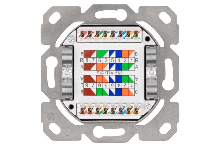 2E Лицевая панель, для 2х модулей Keystone, 80x80, с заземлением, изображение 4