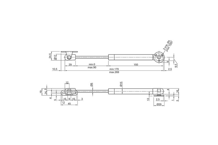Амортизатор газовий 60N, изображение 4