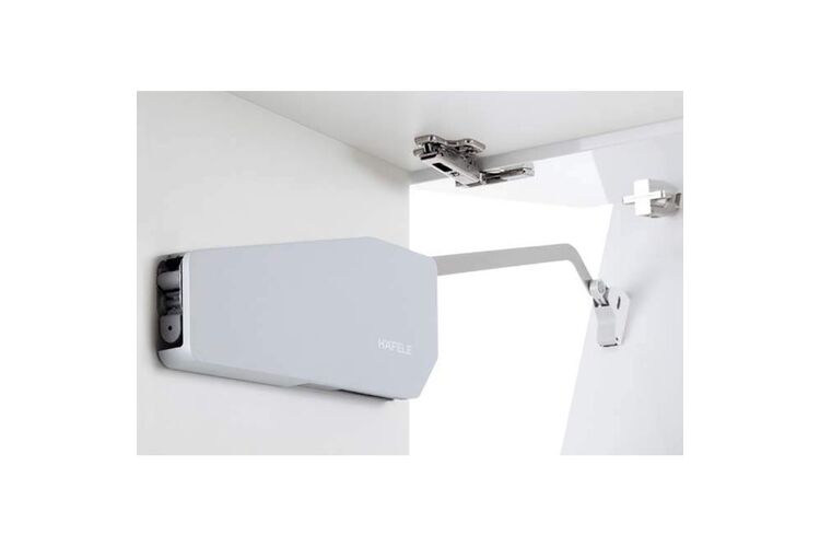 Комплект фурнитуры FREE FOLD Hafele 840-910 мм 7,3-14,6кг - без заглушек — 3924, Сторона крепления: Универсальная, Цвет: Алюминий, Размер фасада мм: 840-910, Вес фасада, кг: 7.3-14.6, изображение 4