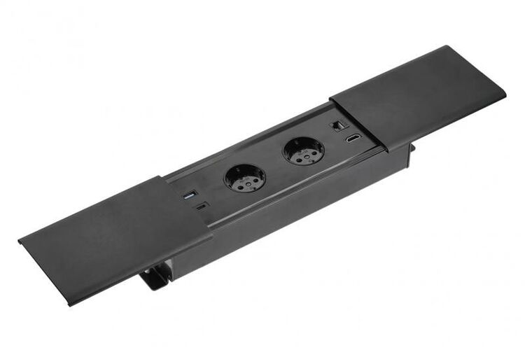 Подовжувач PRESTINO, 2xSCHUKO, USB A+C, RJ45, HDMI, кабель 1,5 м, чорний, Колір: Чорний, изображение 3