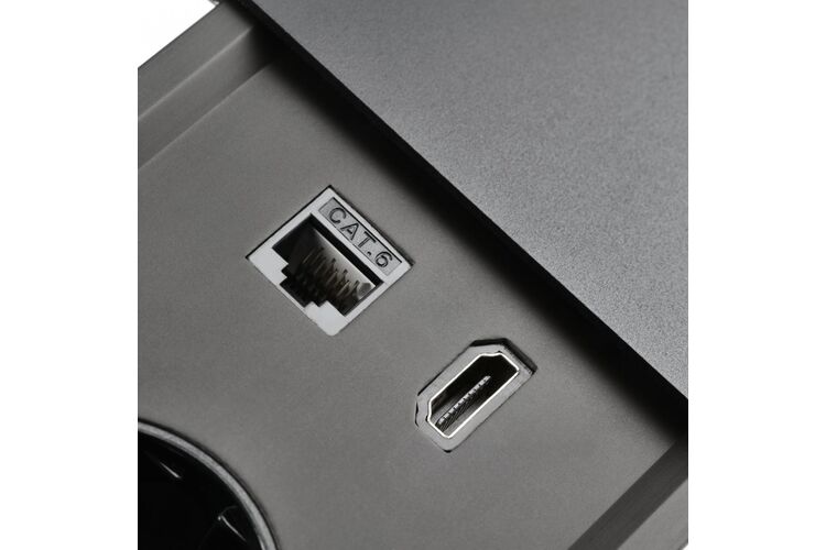 Подовжувач PRESTINO, 2xSCHUKO, USB A+C, RJ45, HDMI, кабель 1,5 м, чорний, Колір: Чорний, изображение 4