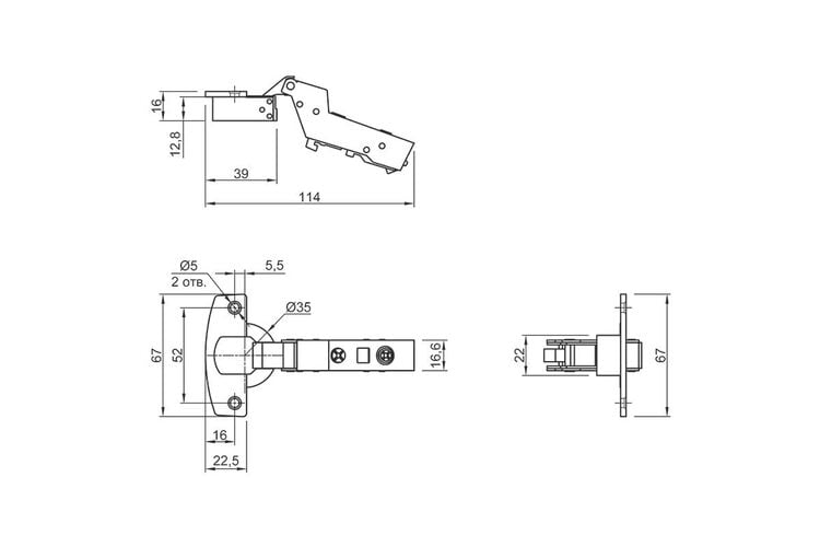 Завіса Sensys 8645i, внутрішня, з дотягом, 9071207, Hettich, Вид петлі: Внутрішня, изображение 4