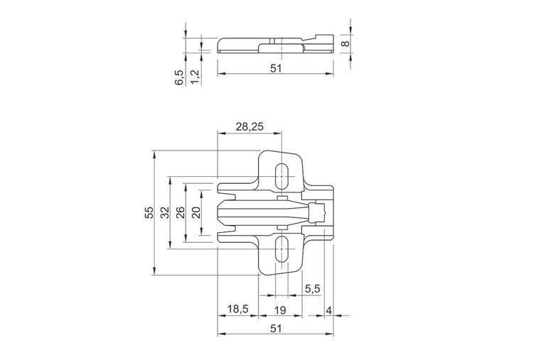 Монтажна планка Sensys D=1,5мм, 9071576, Hettich, изображение 3