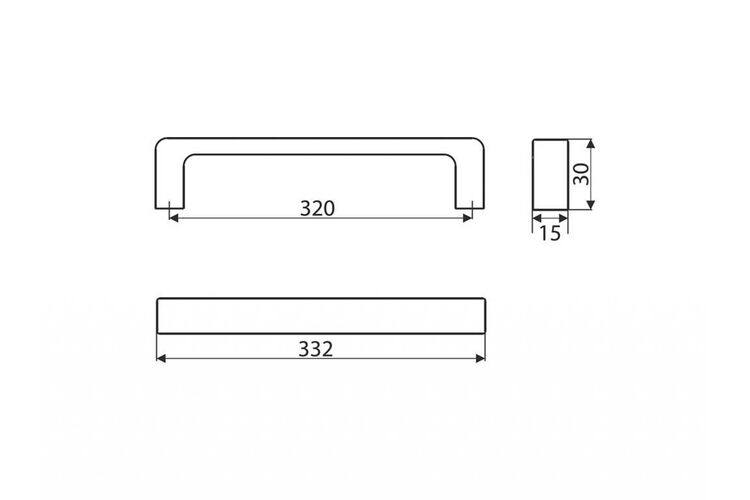 Ручка скоба Gamet UU52-0320-R240 Soft Touch білий, Колір: Білий, Міжц. відстань: 320, изображение 4