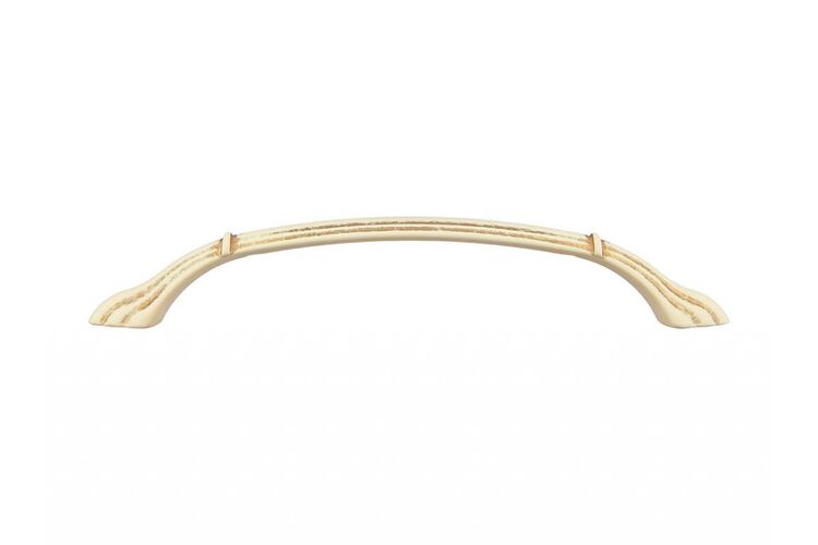 Ручка скоба Gamet UR51-0128-L45 кремовый матовый с золотой патиной, Цвет: Крем, Межц. расстояние: 128, изображение 3