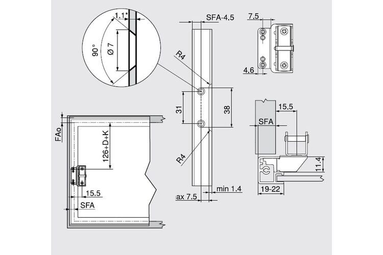 Комплект Aventos HK-XS 11/2, TIP-ON — 20752, изображение 5