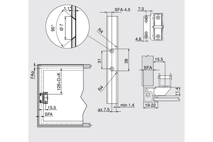 Комплект Aventos HK-XS 13, TIP-ON — 20748, изображение 5