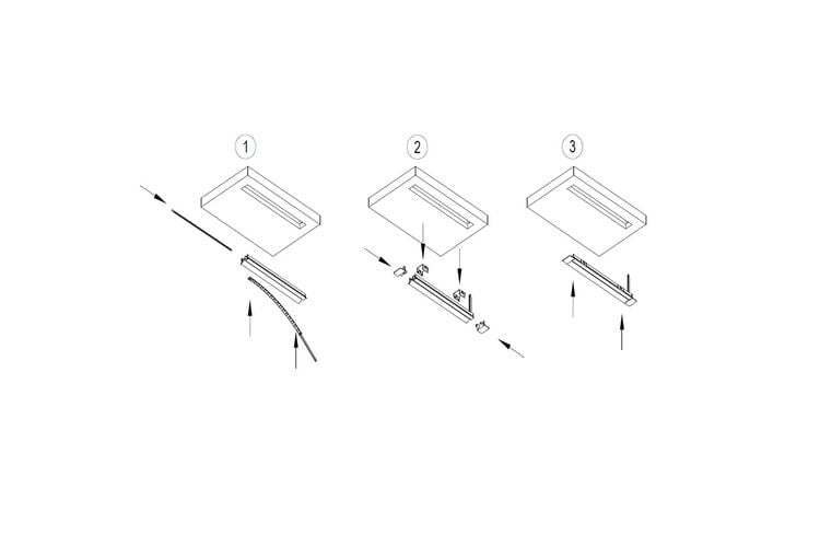 Профиль для LED-ленты, СКРЫТЫЙ, L = 3м, алюминий, черный new, Сторона крепления: Скрытый, Цвет: Черный, Длина, мм: 3000, изображение 5