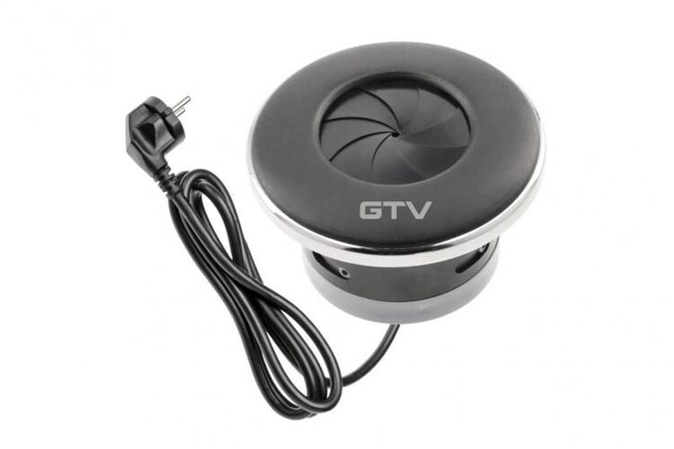 Удлинитель GTV круглый врезной SHUTTER, 1xSCHUKO, кабель с вилкой 1,5м, черный, Цвет: Черный, изображение 3
