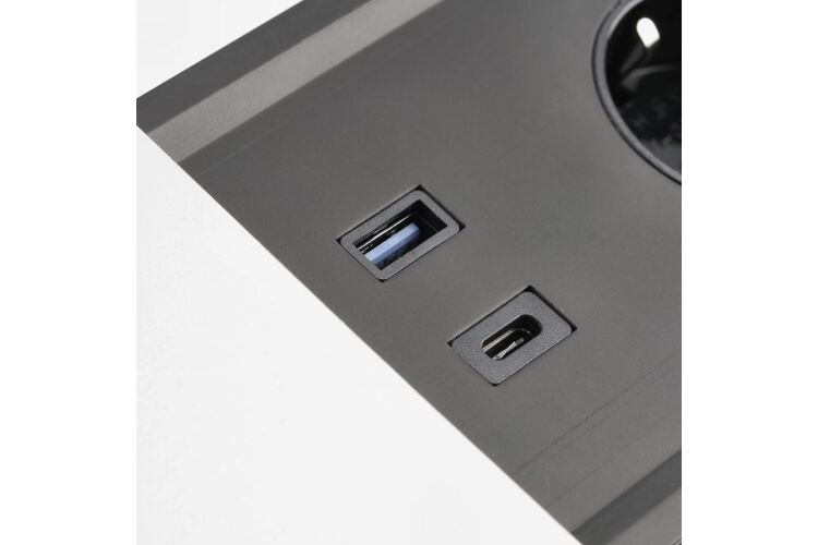 Подовжувач PRESTINO, 2xSCHUKO, USB A+C, RJ45, HDMI, кабель 1,5 м, білий, Колір: Білий, изображение 4
