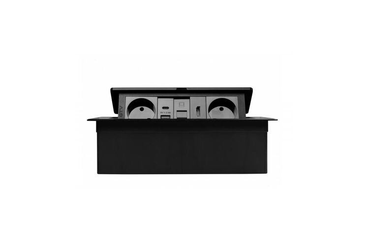 Удлинитель GTV врезной MultiSoft 2xSCHUKO, 2х USB 2,1A (A+C)+RJ45,+HDMI кабель 1,5 м, черный, Цвет: Черный, изображение 9