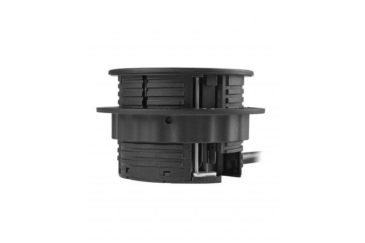 Удлинитель GTV врезной круглый Rondo, 1-schuko, 1-USB A+2-USB C, RJ45, 1-HDMI, кабель 1,5m, черный, Цвет: Черный, изображение 3