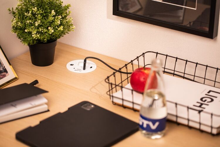 Удлинитель GTV врезной круглый Rondo, 1-schuko, 1-USB A+2-USB C, RJ45, 1-HDMI, кабель 1,5m, белый, Цвет: Белый, изображение 11
