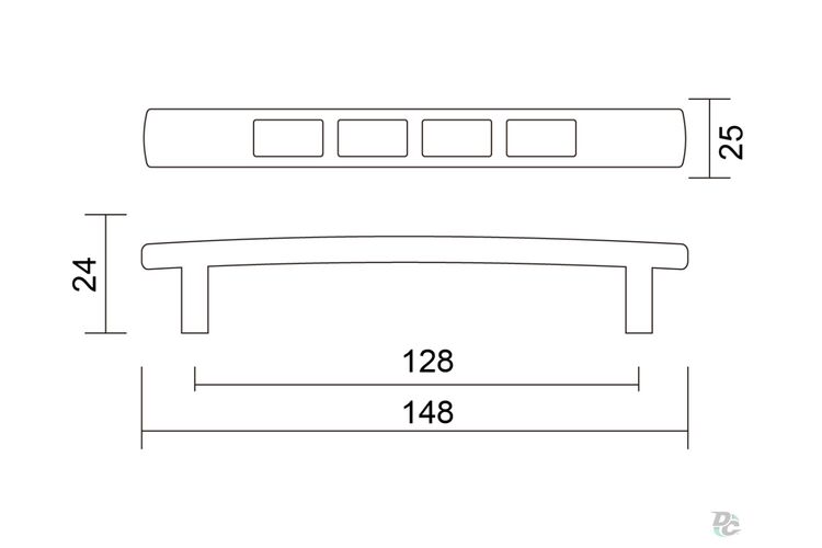 Ручка DRR 08/128 G2 хром ДС, Цвет: Хром, Межц. расстояние: 128, изображение 3