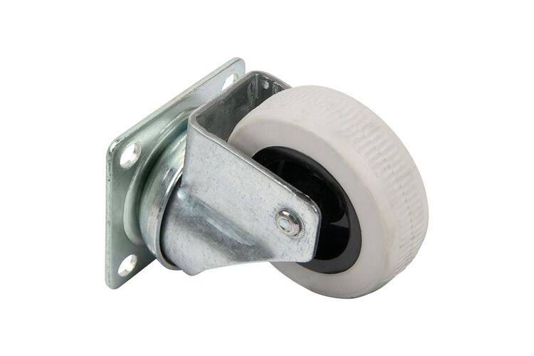 Ролик резиновый HTS 331 с площадкой, Ø 50 мм, max 45 кг, белый, изображение 4