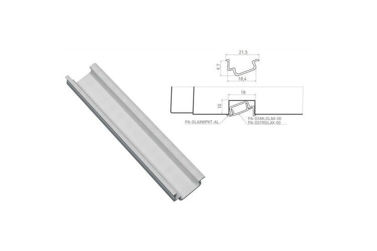 Профиль GTV LED врезной угловой 2м серый PA-GLAXWPKT-AL, изображение 3