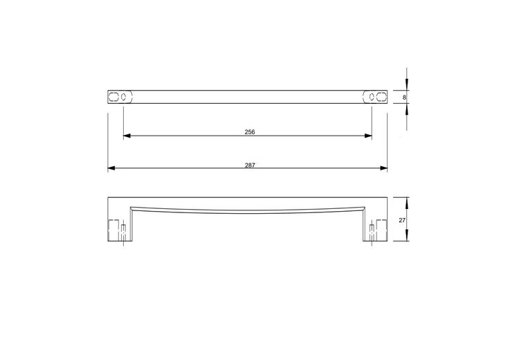 Ручка Ferro Fiori M 0030.256 хром 8 мм, Цвет: Хром, Межц. расстояние: 256, изображение 3