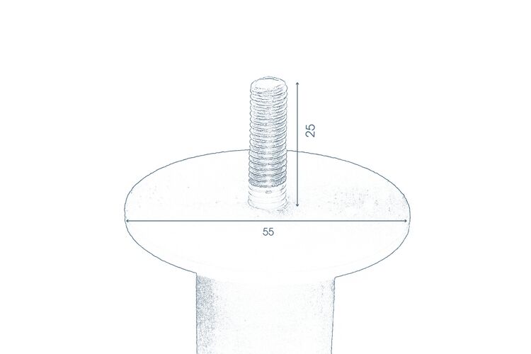 Ножка мебельная Screw H-100, черная, изображение 3