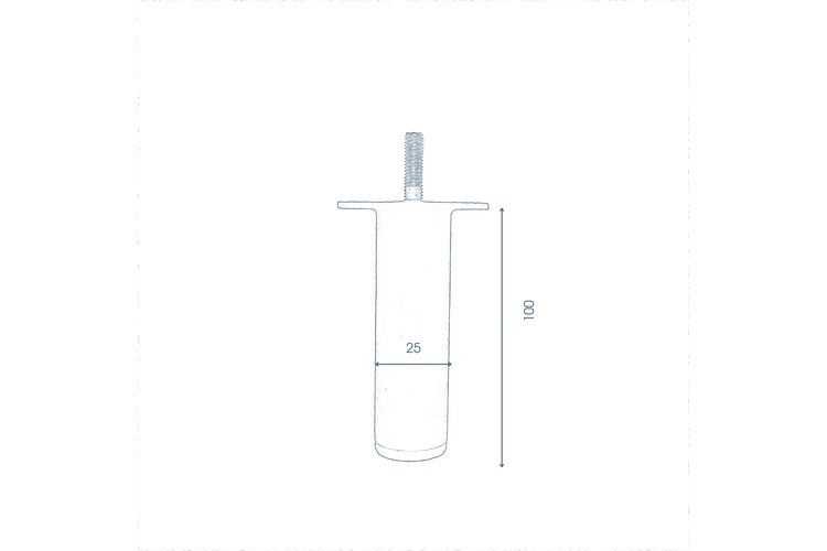 Ножка мебельная Screw H-100, черная, изображение 4