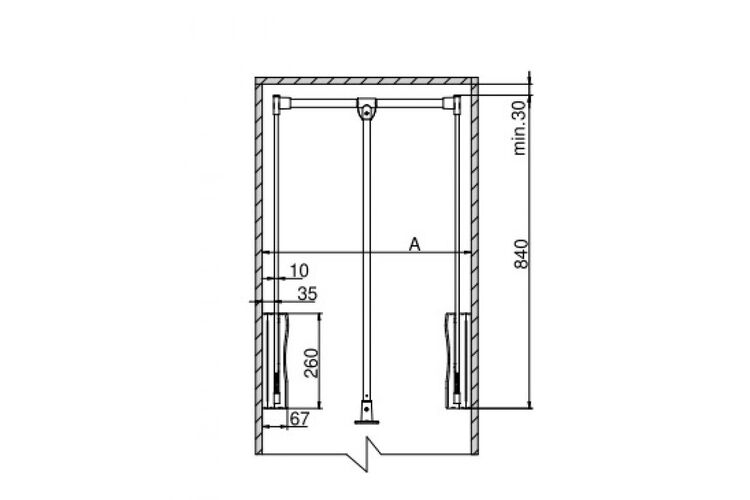 Пантограф LIFTER Basic 540-710 белый, Цвет: Белый, Ширина, мм: 540-710, изображение 3