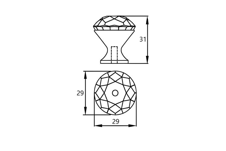 Ручка Ferro Fiori M 0510.01 золото полированное, Цвет: Золото, Межц. расстояние: Точка, изображение 4