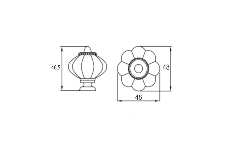 Ручка Ferro Fiori CR 9140.50 античная бронза | рисунок цветы, изображение 4