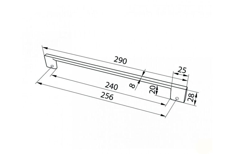 Ручка скоба D-705/256 BRWM Коричневый Матовый BIG ДС СтандартЛайн, Цвет: Коричневый матовый, Межц. расстояние: 256, изображение 3