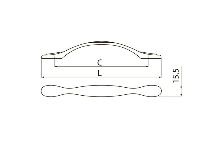 Ручка скоба GTV ROYAL 5 янтарный/золото 128мм UZ-ROYAL5-128-10-03, Рисунок: Piano, Цвет: Янтарный/Золото, Межц. расстояние: 128, изображение 4