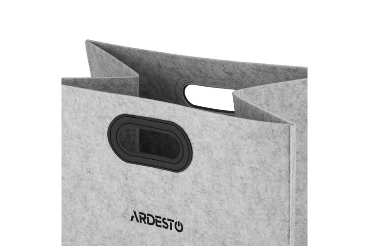 ARDESTO Basket Prestigio 40x30x60cm, felt, grey, изображение 4