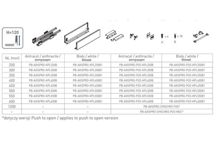 GTV AXIS PRO черный L-500 мм H-120 мм средний (4) PB-AXISPRO-KPL500B2, Цвет: Черный, Длина, мм: 500, Высота, мм: 120, изображение 6