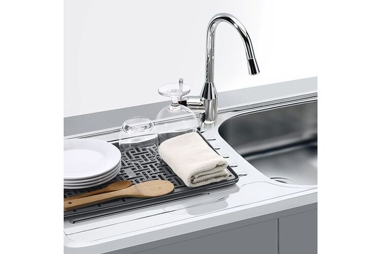 Сушка для посуды с поддоном MVM DR-04 GRAY серый, Цвет: Серый, Ширина модуля, мм: 400, изображение 7