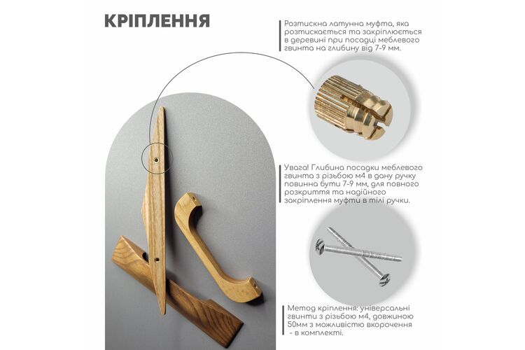 Ручка RAD 15/110 Oak Honey Дуб (цена за 1 половинку), Цвет: Дуб/Honey, Длина, мм: 110, Межц. расстояние: 32, изображение 8
