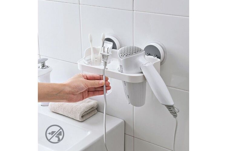 Держатель для фена со стаканом MVM BP-5 WHITE белый, изображение 3